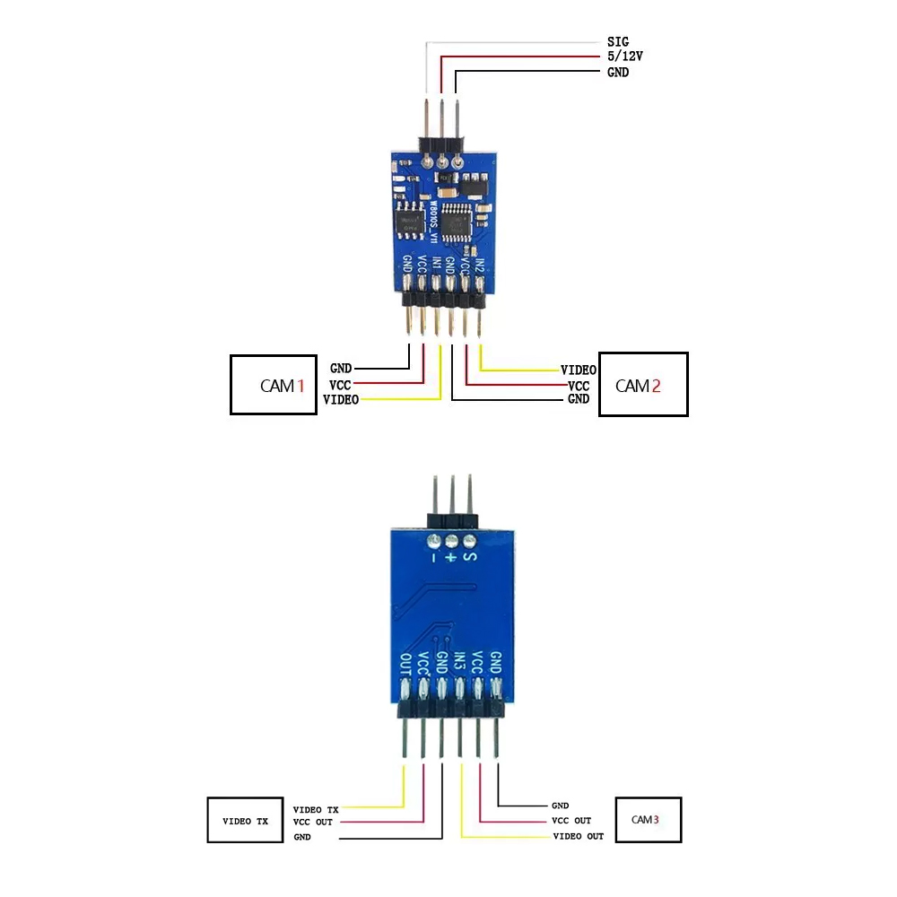 5.8G 3 Channel Video Switcher  - огляд і ціна Drone Battery